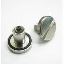 SS nut and bolt with o-ring short (10 mm)